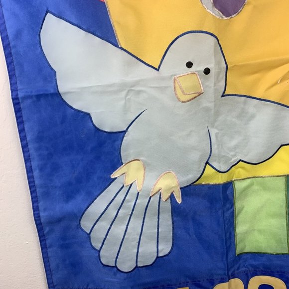 Decorative Garden Flag Indoor Outdoor Bird With Birdhouse "Welcome" Approx 42x27 - Picture 2 of 4